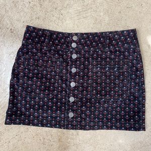 Free People velvet skirt